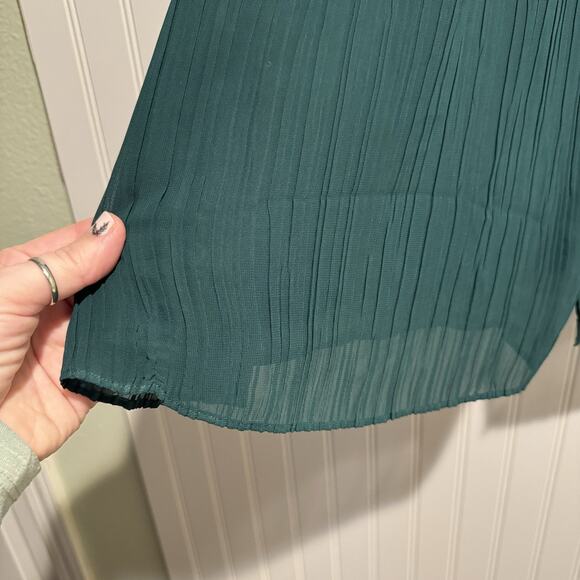 Lane Bryant Emerald Green Swing Blouse Plus Size 22/24 - Picture 3 of 6